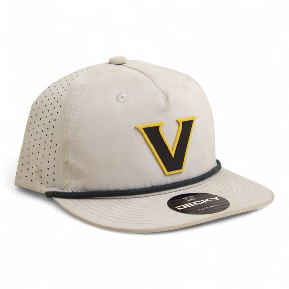Vanderbilt Commodores Black 3D Perforated Rope Hat- Grey/ Charcoal - Picture 1 of 3